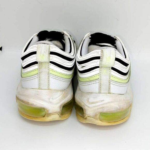 Nike Air Max 97 Volt Womens Pre-owned White w/Blk Accent Running Sneakers- sz. 8 - Picture 4 of 6